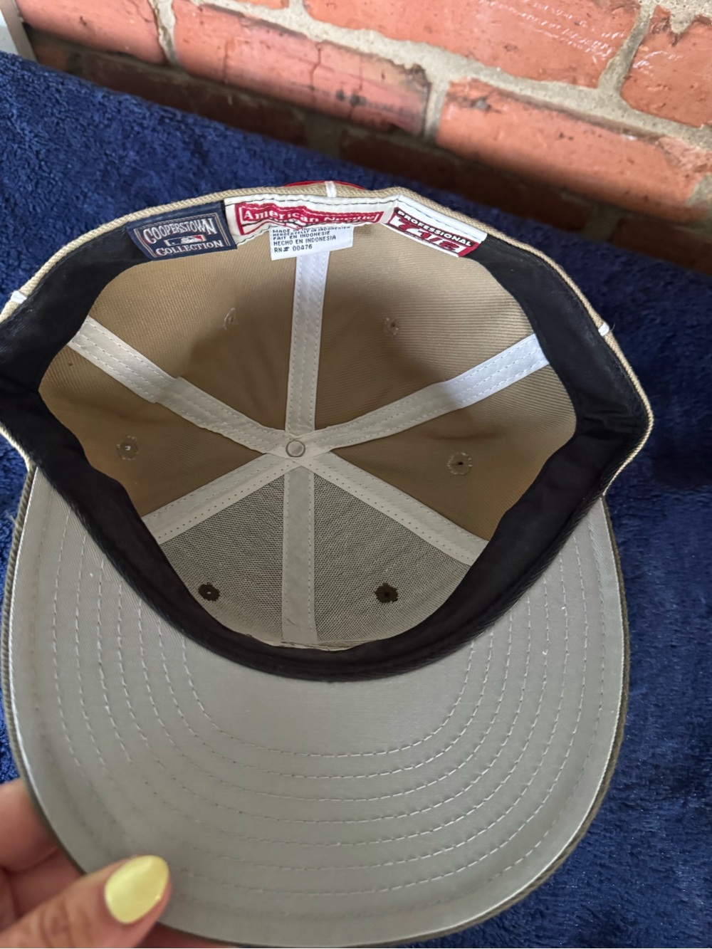 Vintage Cincinnati Reds Hat American Needle 7 1/4 Olive
Green Khaki Tan Mr Red - Picture 7 of 9